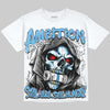 Jordan 14 University Blue DopeSkill Oversize Print T-Shirt Still Here Still Hungry Graphic Streetwear - White