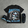 University Blue 14s DopeSkill Oversize Print T-Shirt Still Here Still Hungry Graphic
