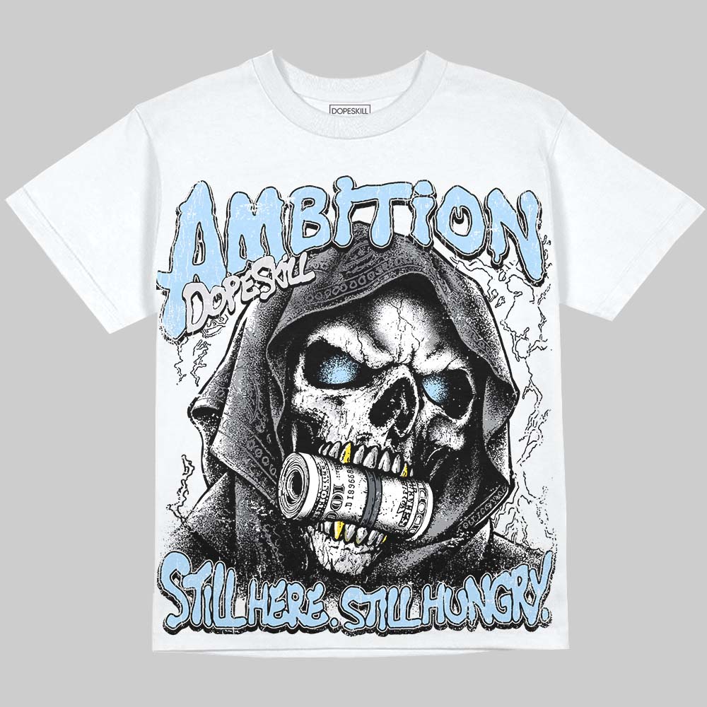 Jordan 5 Wolf Grey DopeSkill Oversize Print T-Shirt Still Here Still Hungry Graphic Streetwear - White