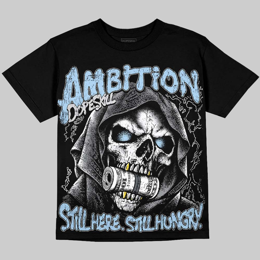 Jordan 5 Wolf Grey DopeSkill Oversize Print T-Shirt Still Here Still Hungry Graphic Streetwear - Black