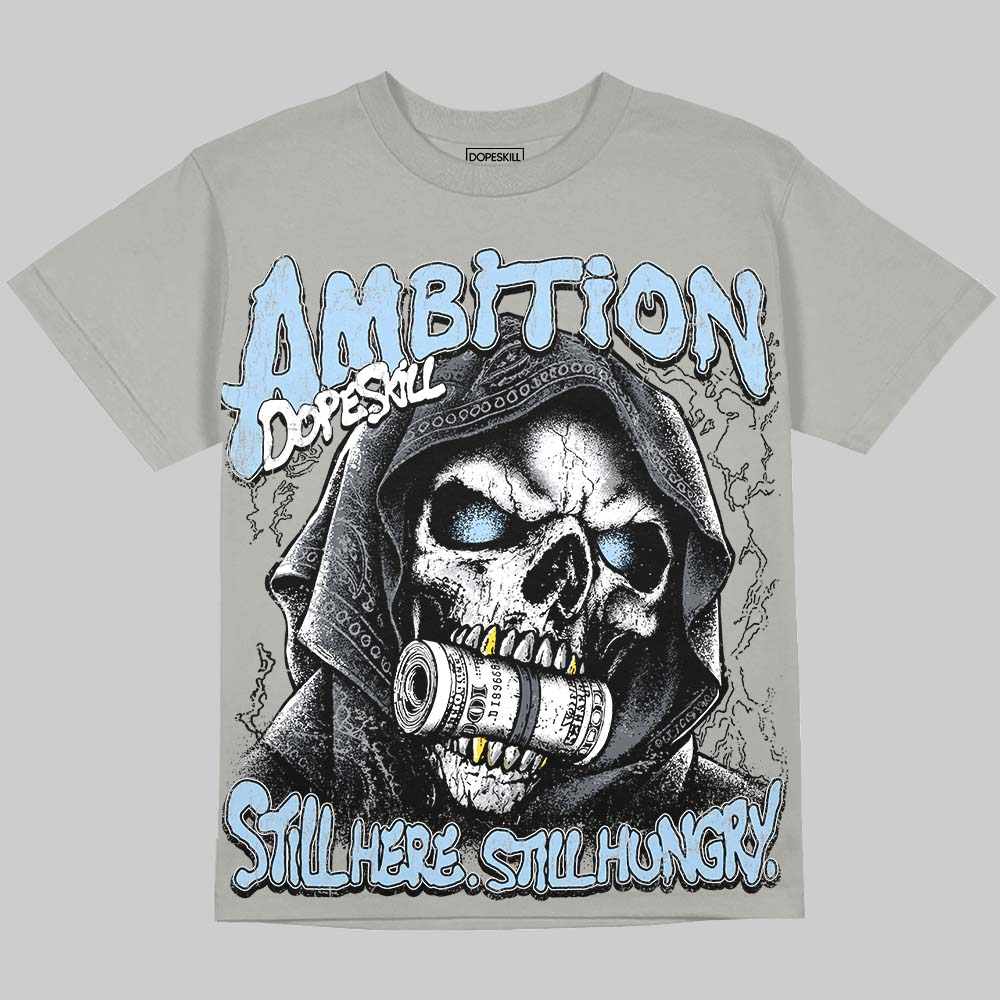 Jordan 5 Wolf Grey DopeSkill Oversize Print T-Shirt Still Here Still Hungry Graphic Streetwear - Grey