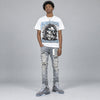 Wolf Grey 5s DopeSkill Oversize Print T-Shirt Still Here Still Hungry Graphic