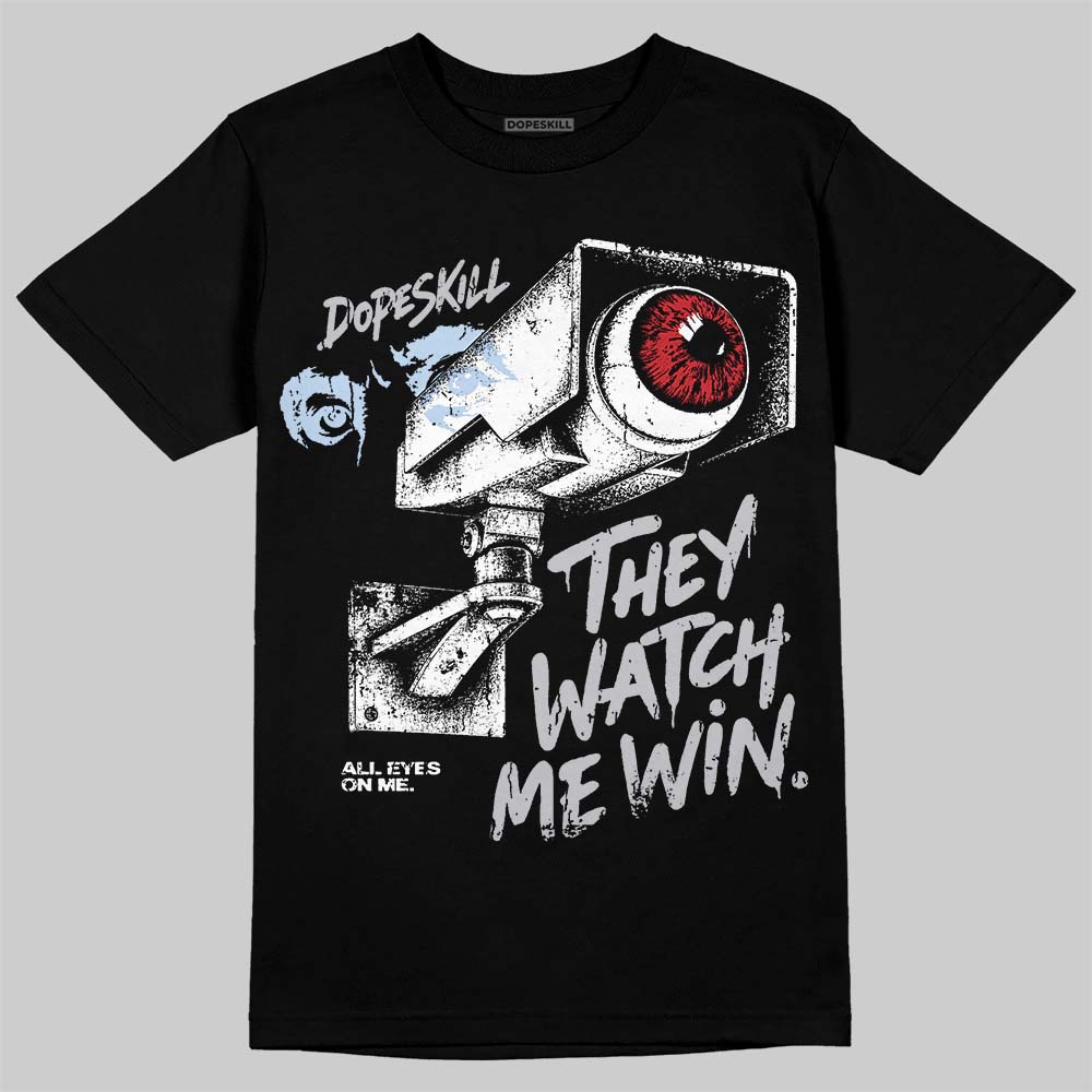 Jordan 5 Black Metallic Reimagined DopeSkill T-Shirt They Watch Me Win Graphic Streetwear - Black