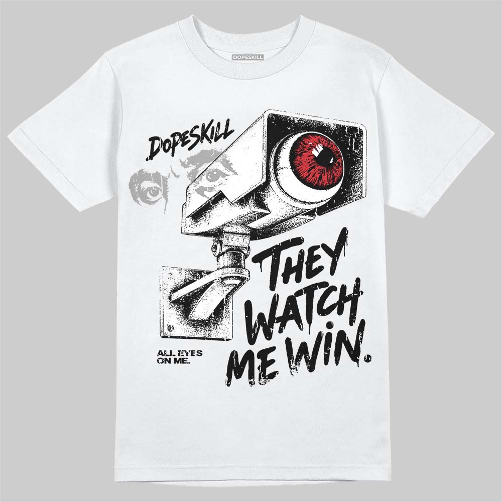 Jordan 5 Black Metallic Reimagined DopeSkill T-Shirt They Watch Me Win Graphic Streetwear - White