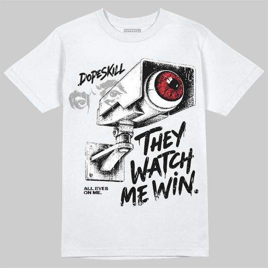 Jordan 5 Black Metallic Reimagined DopeSkill T-Shirt They Watch Me Win Graphic Streetwear - White