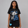 Black University Blue 5s DopeSkill T-Shirt They Watch Me Win Graphic