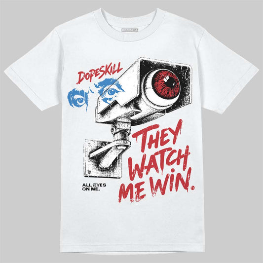 Jordan 8 Bugs Bunny DopeSkill T-Shirt They Watch Me Win Graphic Streetwear - White