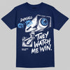 Jordan 13 Flint DopeSkill T-Shirt They Watch Me Win Graphic Streetwear - Navy