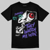 Jordan 5 Grape DopeSkill T-Shirt They Watch Me Win Graphic Streetwear - Black