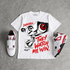 Red Cement 4S DopeSkill T-Shirt They Watch Me Win Graphic