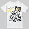 Jordan 4 Thunder DopeSkill T-Shirt They Watch Me Win Graphic Streetwear - White