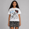 White Metallic 5s DopeSkill T-Shirt They Watch Me Win Graphic