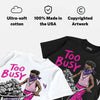 Triple Pink Dunk DopeSkill T-Shirt Too Busy Getting Paid Graphic