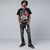Bred 4s DopeSkill T-Shirt Too Busy Getting Paid Graphic