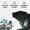 Bucks 12s DopeSkill T-Shirt Too Busy Getting Paid Graphic