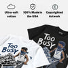 Flint 13s DopeSkill T-Shirt Too Busy Getting Paid Graphic