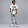 Forest Green 14s DopeSkill T-Shirt Too Busy Getting Paid Graphic