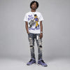 Lakers 4s DopeSkill T-Shirt Too Busy Getting Paid Graphic