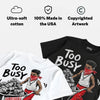 Space Jam 9s DopeSkill T-Shirt Too Busy Getting Paid Graphic