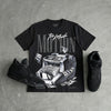 Black Cat 4s DopeSkill T-Shirt Too Much Motion Graphic