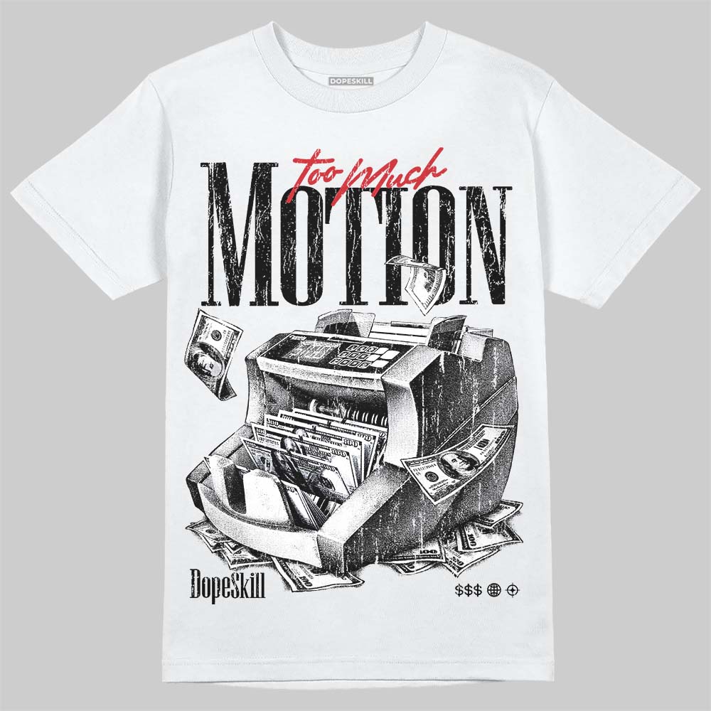 Jordan 5 Black Metallic Reimagined DopeSkill T-Shirt Too Much Motion Graphic Streetwear - White