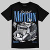 Jordan 5 Black University Blue DopeSkill T-Shirt Too Much Motion Graphic Streetwear - Black