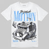 Jordan 5 Black University Blue DopeSkill T-Shirt Too Much Motion Graphic Streetwear - White