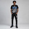Black University Blue 5s DopeSkill T-Shirt Too Much Motion Graphic