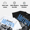 Black University Blue 5s DopeSkill T-Shirt Too Much Motion Graphic