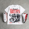 AJ 13 Chicago True Red Cherry DopeSkill T-Shirt Too Much Motion Graphic