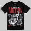 Jordan 5 Fire Red Black Tongue DopeSkill T-Shirt Too Much Motion Graphic Streetwear - Black