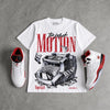 Fire Red “Black Tongue” 5s DopeSkill T-Shirt Too Much Motion Graphic