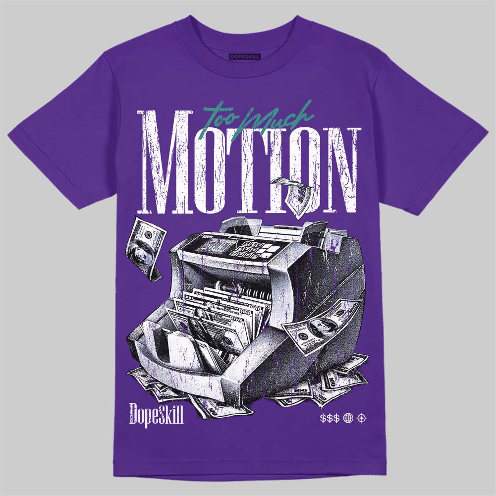 Jordan 5 Grape DopeSkill T-Shirt Too Much Motion Graphic Streetwear - Purple