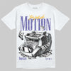 Jordan 4 Lakers DopeSkill T-Shirt Too Much Motion Graphic Streetwear - White