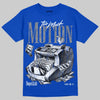 Jordan 3 True Blue DopeSkill T-Shirt Too Much Motion Graphic Streetwear - Royal