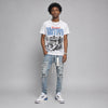 True Blue 3s DopeSkill T-Shirt Too Much Motion Graphic