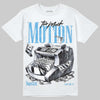Jordan 11 University Blue DopeSkill T-Shirt Too Much Motion Graphic Streetwear - White