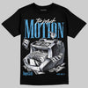 Jordan 14 Black and University Blue DopeSkill T-Shirt Too Much Motion Graphic Streetwear - Black