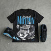 University Blue 14s DopeSkill T-Shirt Too Much Motion Graphic