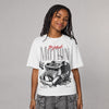 White Cement 4s DopeSkill T-Shirt Too Much Motion Graphic