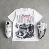 White Cement 4s DopeSkill T-Shirt Too Much Motion Graphic