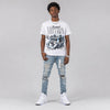 White Metallic 5s DopeSkill T-Shirt Too Much Motion Graphic