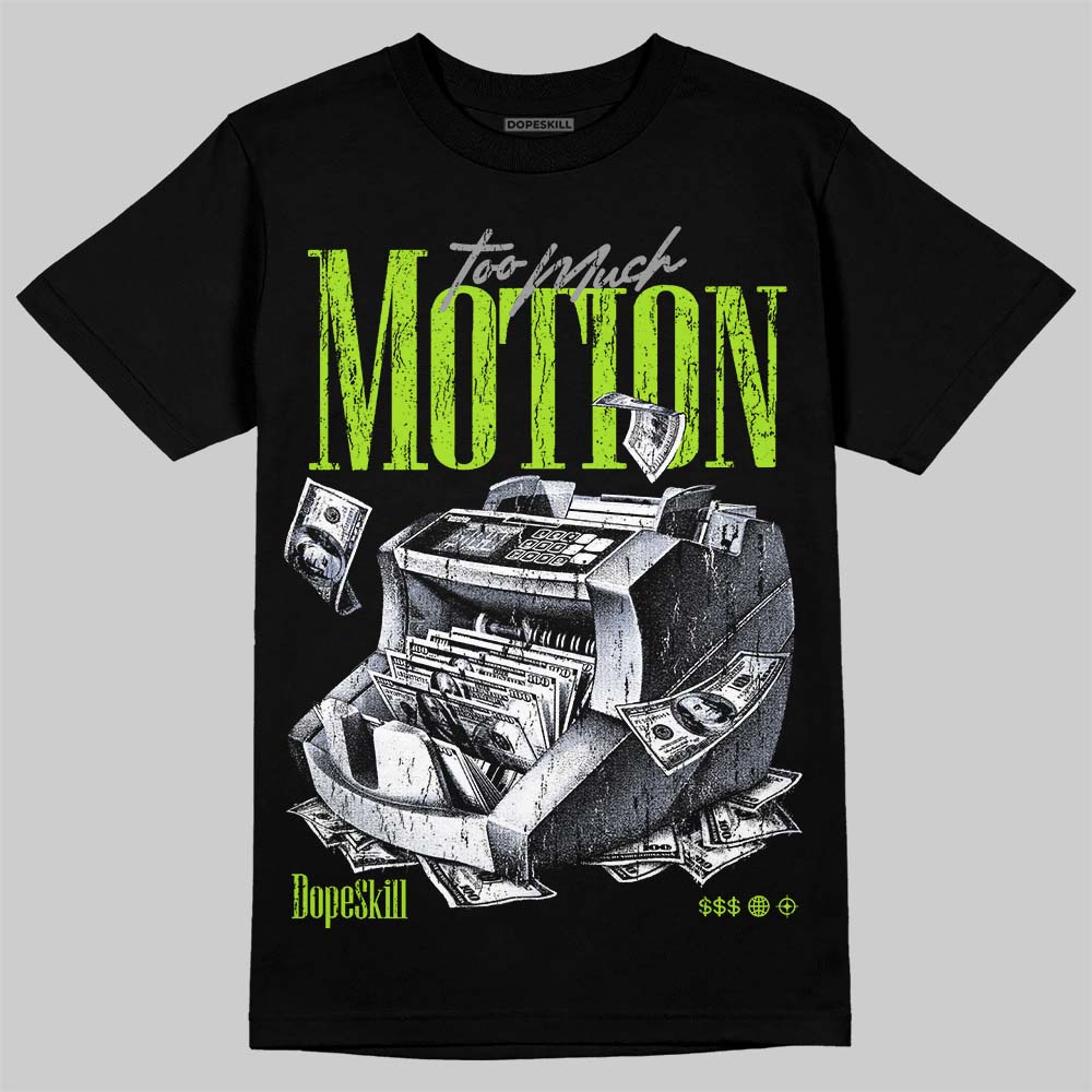 Max 95 Big Bubble Neon Yellow DopeSkill T-Shirt Too Much Motion Graphic Streetwear - Black