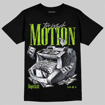 Max 95 Big Bubble Neon Yellow DopeSkill T-Shirt Too Much Motion Graphic Streetwear - Black