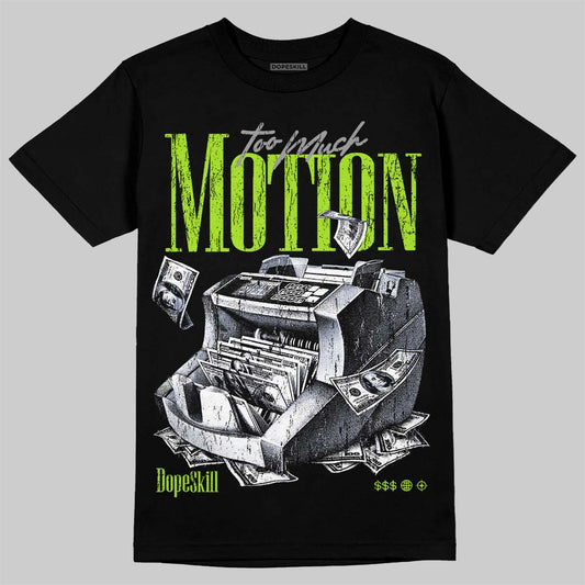 Max 95 Big Bubble Neon Yellow DopeSkill T-Shirt Too Much Motion Graphic Streetwear - Black