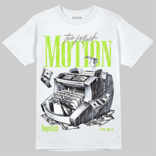 Max 95 Big Bubble Neon Yellow DopeSkill T-Shirt Too Much Motion Graphic Streetwear - White