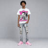 Triple Pink Dunk DopeSkill Oversize Print T-Shirt Wins Dept Graphic