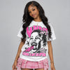 Triple Pink Dunk DopeSkill Oversize Print T-Shirt Wins Dept Graphic