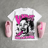 Triple Pink Dunk DopeSkill Oversize Print T-Shirt Wins Dept Graphic