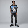 Black University Blue 5s DopeSkill Oversize Print T-Shirt Wins Dept Graphic